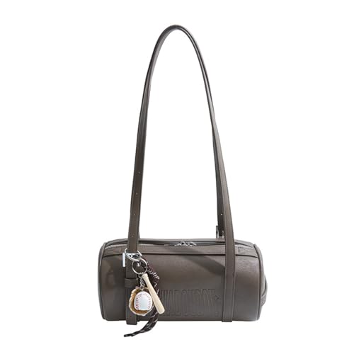 Lerpwige Elegante Zylinderumhängetasche Für Frauen 2025 Mode PU Leder Crossbody Taschen Abend Geldbeutel Unterarm Handtasche Winter Mode Tasche von Lerpwige