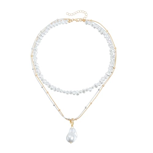Lerpwige Eleganter Nackenschmuck Elegante Perlen Halskette Alltag Tragen von Lerpwige