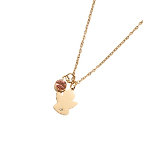 Lerpwige Engel Geburtssteine Halskette Edelstahlhalle Kette Taufe Kommunion Geschenk Stilvoller Spiritueller Schmuck Mit Edelsteinen Edelstahl Name Halskette Mit Charm von Lerpwige