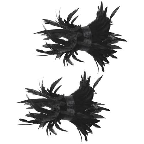 Lerpwige Federed Trimmed Knöchelmanschetten Frauen Kostümzubehör Für Gothic Partys Event Und Modedarstellungen Cosplay Party Fußzubehör Fuzzy Federn von Lerpwige