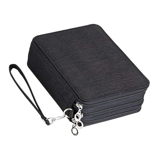 Lerpwige Federmäppchen mit großer Kapazität Stifthalter Buntstifte Aufbewahrungstasche Stiftetasche Bleistift Organizer Schulbedarf, Schwarz Lerpwige Federmäppchen mit großer Kapazität Stifthalter Buntstifte Aufbewahrungstasche Stiftetasche Bleistift Organizer Schulbedarf, Schwarz von Lerpwige