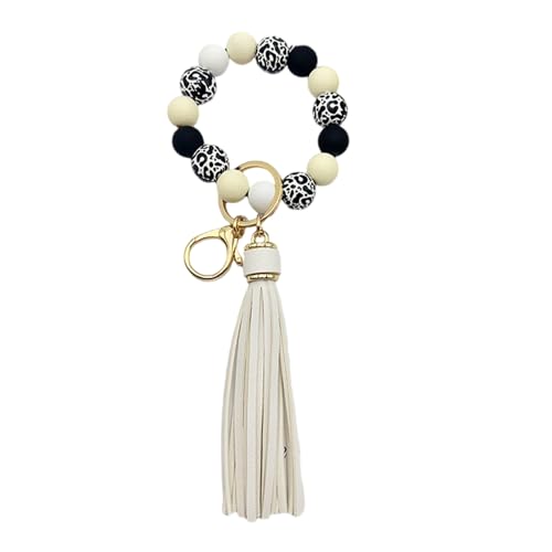 Lerpwige Frauen Perlen Keychain Armband Armband Mit Pu Ques Und Holzperlen Frauen Perlen Armreifenketten Für Jeden Anlass von Lerpwige