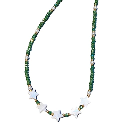 Lerpwige Frauen Süße Farbenfrohe Acrylblumen Halskette Schicke Und Auffällige Perlenhalshalskette Wunderschön Böhmische Acrylblüten von Lerpwige