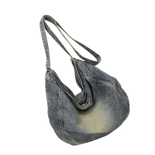 Lerpwige Frauen Umhängetasche Denims Crossbody Mody Satchel Große Kapazitätsboten Jeden Tag Für Tägliche Frauen DeniMs Schulterschule Große Kapazität Crossbody von Lerpwige