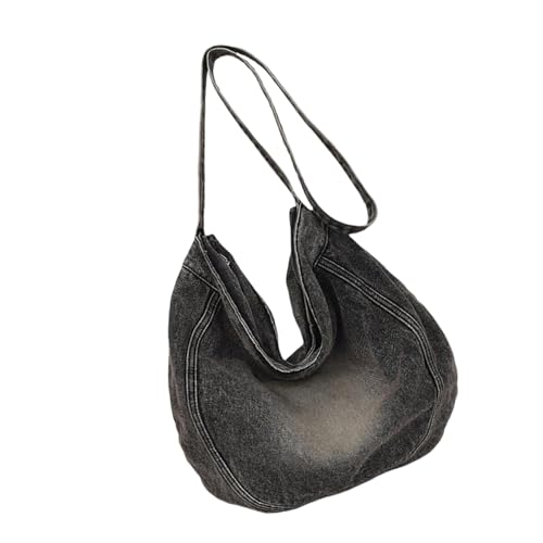 Lerpwige Frauen Umhängetasche Denims Crossbody Mody Satchel Große Kapazitätsboten Jeden Tag Für Tägliche Frauen DeniMs Schulterschule Große Kapazität Crossbody von Lerpwige
