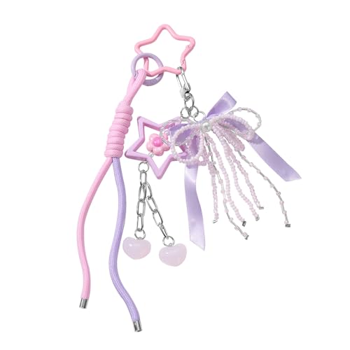 Lerpwige Geflochtenes Seilschlüsselkettenbeutel Dekorationen Charme Car Keyring Trendy Bag Accessoires Rucksack Anhänger Charm Für Geldbeutel Beutel Handtasche Hanging Ornament von Lerpwige