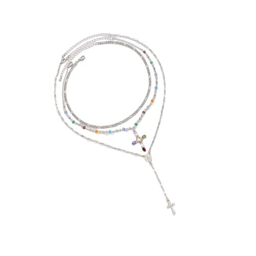 Lerpwige Gekreuzte Halskette Mit Verstellbarer Länge Kette Minimalistische Schichtschmuck Perfekt Für Lässige Outfits Und Partys Verstellbare Länge Gekreuzte Halskette von Lerpwige