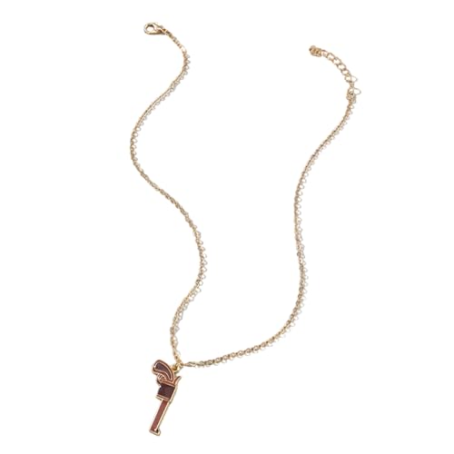 Lerpwige Halskette mit Cowgirl-Hut-Anhänger im Retro-Stil mit lebendiger Tropföl-Beschichtung, für den Alltag und besondere Anlässe, trendiger Westernschmuck, Einheitsgröße, Wie beschrieben, Wie von Lerpwige