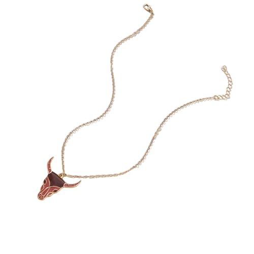 Lerpwige Halskette mit Cowgirl-Hut-Anhänger im Retro-Stil mit lebendiger Tropföl-Beschichtung, für den Alltag und besondere Anlässe, trendiger Westernschmuck, Einheitsgröße, Wie beschrieben, Wie von Lerpwige