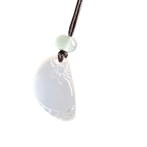 Lerpwige Handgefertigter ethnischer Jades-Anhänger, Halskette, symbolisiert Glück, ideal zum Verschenken und für individuelle Sammlung, Glücksbringer-Anhänger, Einheitsgröße, Wie beschrieben, Wie von Lerpwige