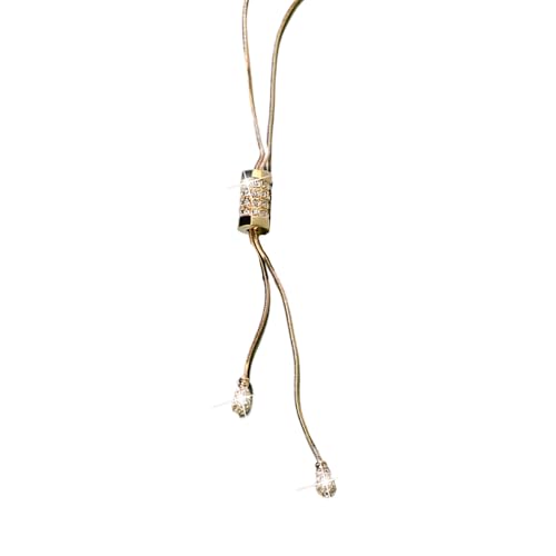 Lerpwige Lange Damen-Halskette mit Kristallquasten für den täglichen Gebrauch und Versammlungen. Legierungsschmuck, Einheitsgröße, Wie beschrieben, Wie beschrieben von Lerpwige