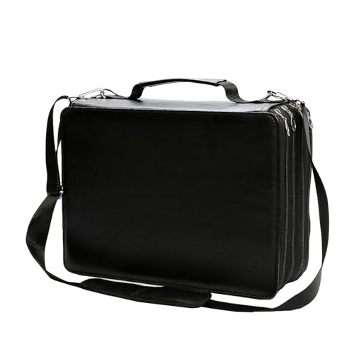 Lerpwige Marker-Organizer mit 224 Markern, mehrschichtige Reisemarker-Aufbewahrungstasche, Marker-Halter mit Schultergurt, Schwarz von Lerpwige
