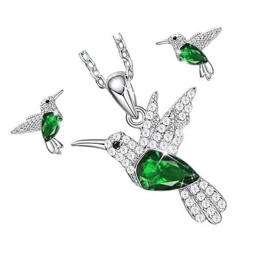 Lerpwige Modernes Schmuck-Set in Vogelform, Halskette und Ohrringe, Kristall-Akzent-Legierung, ideal für den täglichen Gebrauch, anspruchsvolles Vogel-Schmuck-Set, Einheitsgröße, Wie beschrieben, Wie von Lerpwige
