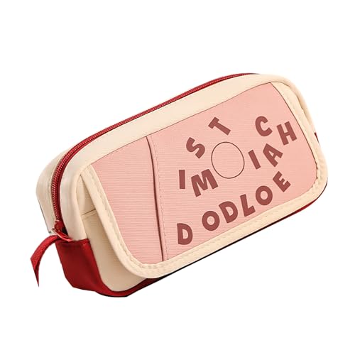 Lerpwige Multilayer Bleistifttasche Mit Hoher Kapazität Mit Mehreren Fächern Für Schulbüro Reisen Essentials Aufbewahrung Retro Beutelbeutel Für Schüler Und Büro von Lerpwige