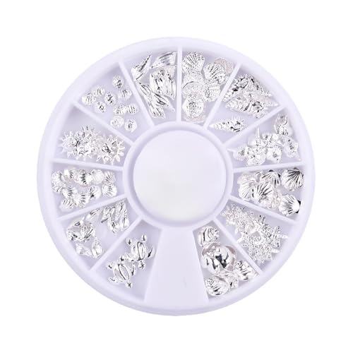 Lerpwige Nail Art Pailletten Glitzer Nagelkunst Aufkleber Metallrahmen Für Muschel Seestarfisch Bolzen Auf Nägeln Charme Schmuck 1 Muschelfüller von Lerpwige