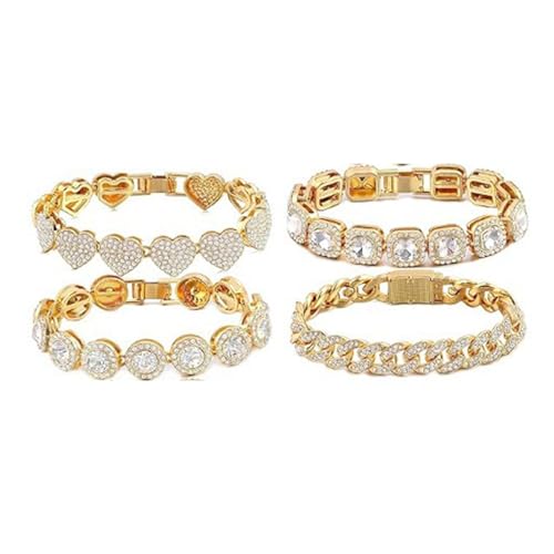 Lerpwige Packung Von 4 Kettenarmband Elegante Frauen Schmuckstücke Knochenmanges Date Schmuckverbindungsarmband Geeignet Für Den Abendverschleiß Datum von Lerpwige