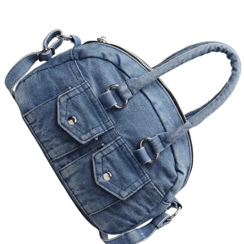 Lerpwige Retro Crossbody Tasche Mit Mehreren Taschen Bequemes Riemen Lässig Büro Outfit Essentielle Umhängetaschen Für Frauen Mädchen Funktional Jeans Tasche Mit Verstellbarem Riemen von Lerpwige