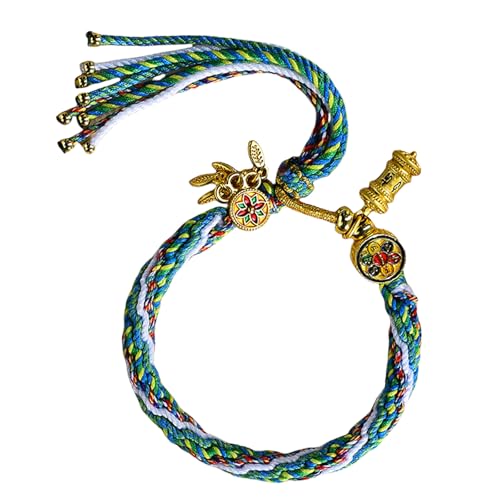 Lerpwige Robte Baumwolltibet Stile Gewebtes Armband Accessoire Für Frauen Suchen Glück Und Schützend In Modischem Wohlstandsarmband Mit Mehreren Farben von Lerpwige