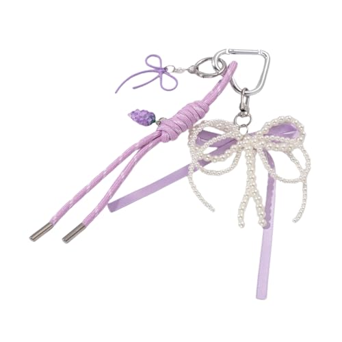 Lerpwige Schöner Herzschlüsselketten Geflochtenes Seilschlüsselrichbogen Autoschlüsselkette Handtasche Charm Mode Bag Charme Bag Anhänger Für Frau Bögen Keyring Geflochten von Lerpwige