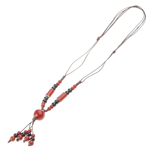 Lerpwige Stilvolle Perlen Halskette Elegante Nackenkette Farbenfrohe Perlen Frauen Modeaccessoires Geeignet Für Modedamen Verstellbar von Lerpwige