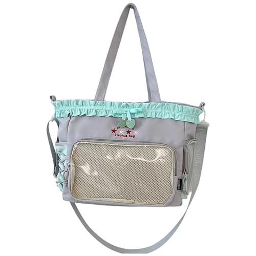 Lerpwige Stilvolle Umhängetasche Gerissener Spitze Crossbody Schöne Itabag School Große Kapazitätsboten Für Pin Display Schöne Ita Große Kapazität Schultergerannte Spitzenbögen Crossbody von Lerpwige