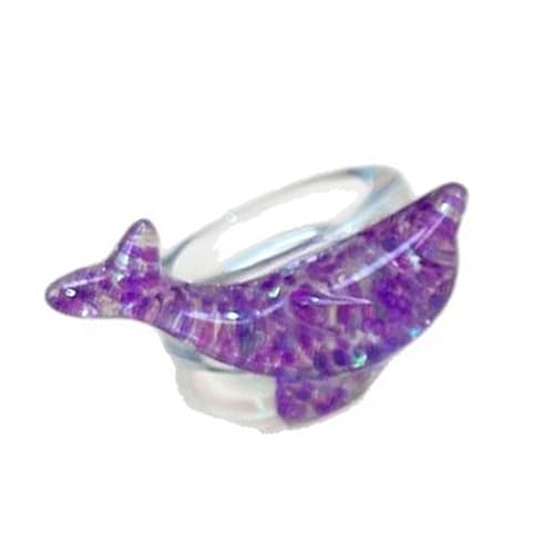 Lerpwige Stylish Sea Inspirierte Glitzernde Ringe Mit Delphinform Und Komfort Fit Accessoire Design Für Frauen Männer Fangen Delphinring von Lerpwige