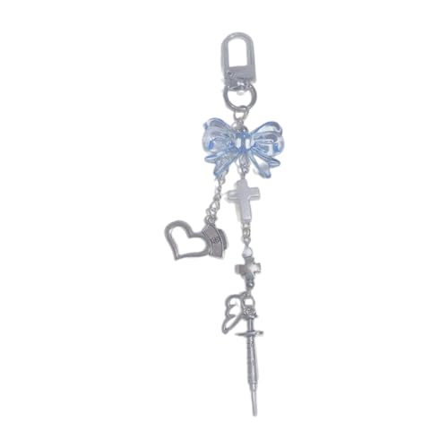 Lerpwige Süße Spritze Bowknot Keychain Anhänger Schöne Hängende Dekorationen Schlüsselrang Für Geldbeutel Beutel Rucksack Handtasche von Lerpwige