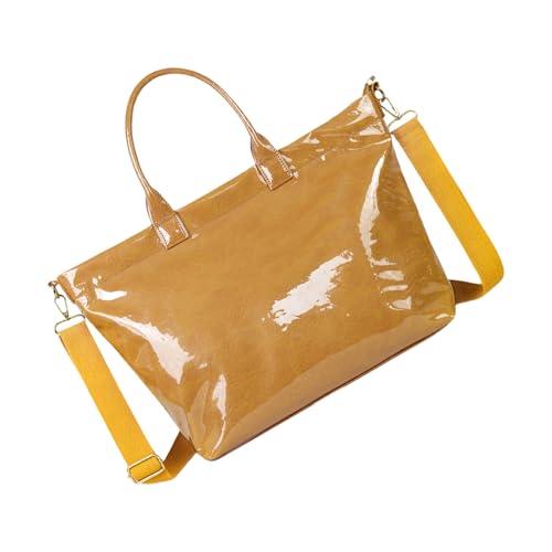 Lerpwige Toted Bag Umhängetasche Faux Wasserdichte Geldbörsen Satchel Große Lässige Handtasche Mit Reißverschluss Für Frauen Arbeit Mit Damen Aus Damen Handtaschen Handtaschen von Lerpwige