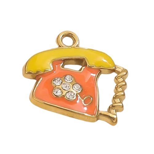 Lerpwige Verspielter Eiscreme-/Tassen-/Handy-geformter, glatter emaillierter Anhänger, stilvoller Metall-Schmuck, Bastelzubehör, Schlüsselanhänger, Zubehör, Cartoon-Eiscreme-Anhänger, Einheitsgröße von Lerpwige