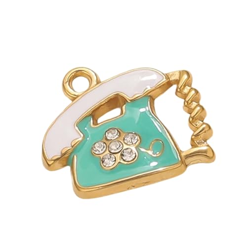 Lerpwige Verspielter Eiscreme-/Tassen-/Handy-geformter, glatter emaillierter Anhänger, stilvoller Metall-Schmuck, Bastelzubehör, Schlüsselanhänger, Zubehör, Cartoon-Eiscreme-Anhänger, Einheitsgröße von Lerpwige