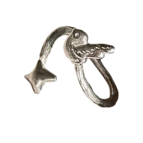 Lerpwige Verstellbare offene Ringe mit Vogel- und Stern-Designs aus Legierungsmaterialien für Frauen für Geburtstage, Partys oder besondere Anlässe, Vogelsterne, verstellbare Ringe von Lerpwige