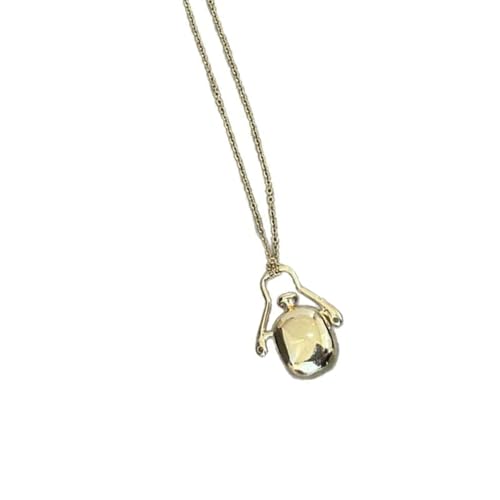 Lerpwige Vintage Styles Spirituosenflächenanhänger Halskette Einstellbare Kettenlegungslegierung Flagon Anhänger Schmuck Für Ethnische Mode Formelle Anlässe von Lerpwige