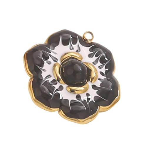 Lerpwige Von der Natur inspirierter Blütenanhänger, Bastelanhänger für handgefertigten Schmuck, Accessoires und Geschenke, glänzender Öltropfen-Anhänger, Einheitsgröße, Wie beschrieben, Wie von Lerpwige