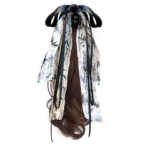 Mädchen-Haarteil, gelockte Perücke, Haarverlängerung, Foto-Requisiten, lässiger Pferdeschwanz, Cosplay-Zubehör von Lerpwige