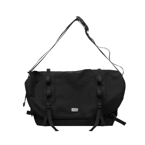 Mehrzweck Umhängetasche In Schwarz Mit Verstellbarem Riemen Und Mehreren Taschen. Straßensport Umhängetasche Mit Großem Fassungsvermögen von Lerpwige
