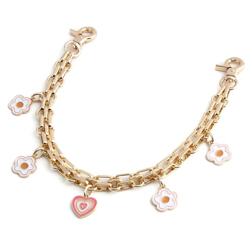 Metall Blumen Erdbeer Herzkette Dekoration Für Stilvolle Tasche Oder Handtasche Geldbörse Und Praktische Verwendung von Lerpwige