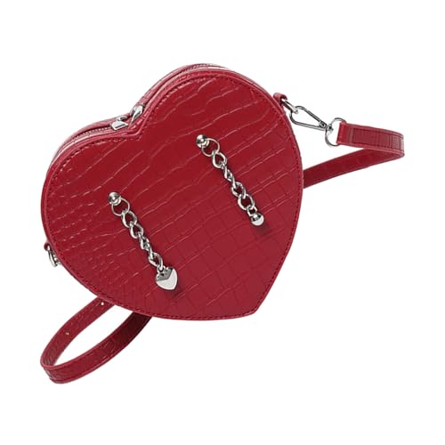 Mode Herzstile Schwarze Umhängetasche PU Leder Crossbody Taschen Casual Travel Satchel Geldbörse Für Daten Und Partys Einfache Styles Crossbody Tasche von Lerpwige