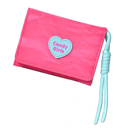 Mode Miniatur Brieftasche In Lebendigen Farben Und Herzdesign Mehrere Kartensteckplätze Und Klare Ästhetische Brieftasche Geschenkmünze von Lerpwige