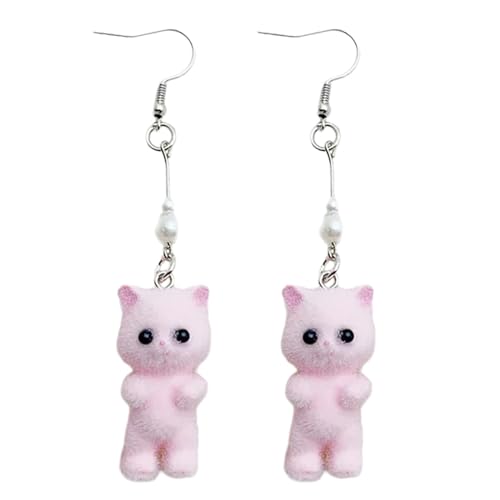 Modische Katzenohrringe Schöne Tierische Ohrstifte Stilvolle Dangle Drop Ohrringe Für Frauen Handgefertigtes Geschenk Ornament von Lerpwige
