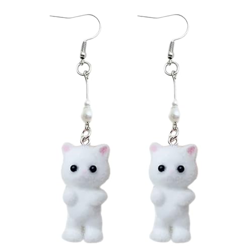 Modische Katzenohrringe Schöne Tierische Ohrstifte Stilvolle Dangle Drop Ohrringe Für Frauen Handgefertigtes Geschenk Ornament von Lerpwige