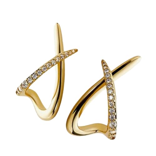 Modische Kreuz-Design-Ohrringe, einzigartige Ohrstecker, Verzierung bietet Eleganz und Komfort für moderne Frauen, vielseitige Ohrstecker, H, Wie beschrieben, Wie beschrieben von Lerpwige
