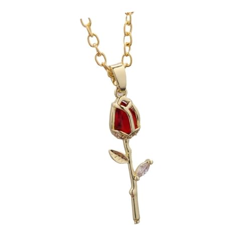 Modische Zarte Tulips Design Halskette In Gold Mit Kristallen Ideal Für Tägliche Verschleiß Oder Partys Liefert Vintage Styles Halskette von Lerpwige