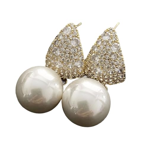 Natürliche Süßwasserperlenohrringe Mit Weichem Glanz Und Robusten Legierungsmaterialien Für Tägliche Verschleiß Oder Spezialveranstaltungsfeier Accessoire Ohrringe von Lerpwige