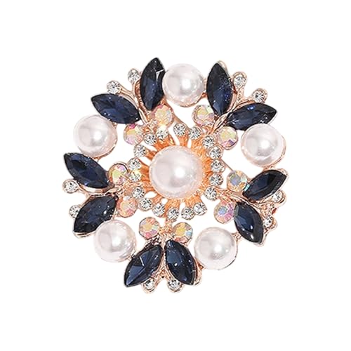 Perlen Blumenbrosche Mit Strasssteinen Vielseitiger Schalclip Für Kleiderschichten Jacken Elegantes Geschenk Elegante Legierung Pin von Lerpwige