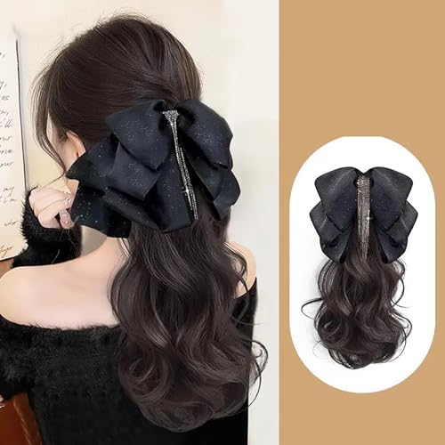 Pferdeschwanzhaarverlängerungen 14inch Mädchen Pferdeschwanzkrallen Synthetische Haarstücke Mit Klauenhaarstück Synthetisches Haar Für Frauen von Lerpwige