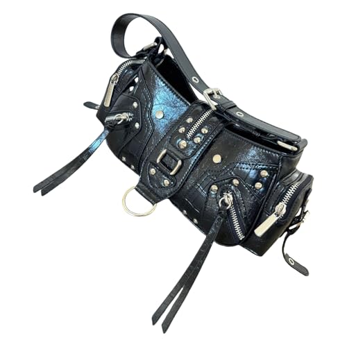 Punk Styles Umhängetasche Für Frauen PU Leder Besetzt Achselhöhle Elegante Achselgrundstück Für Partys Und Tägliche Verwendung Stilvoller Unterarm von Lerpwige