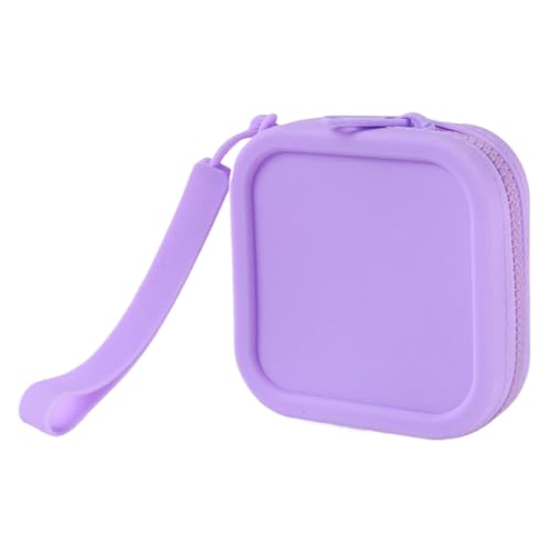Quadratische Silikon-Münzbeutel, kleine Silikon-Geldbörse, Münze für Münzen, Kopfhörer, Schmuck, Ohrringe, Ladekabel, Draht-Aufbewahrung, violett Quadratische Silikon-Münzbeutel, kleine Silikon-Geldbörse, Münze für Münzen, Kopfhörer, Schmuck, Ohrringe, Ladekabel, Draht-Aufbewahrung, violett von Lerpwige