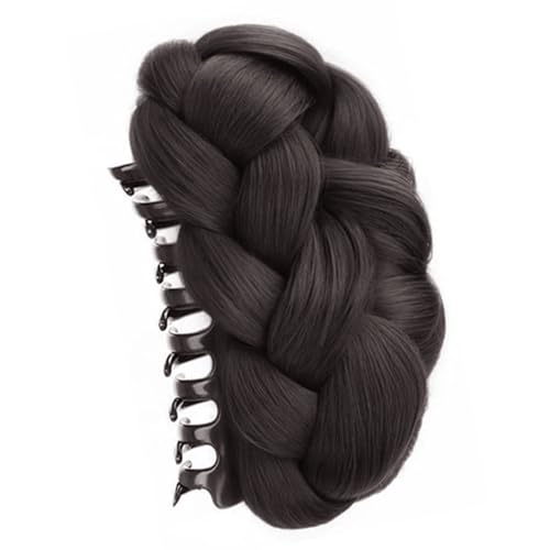 Realistische, gedrehte, geflochtene Haarklammer für Damen, Hochsteckfrisuren, mit sicherem Haarklammer für schnelle Frisur von Lerpwige