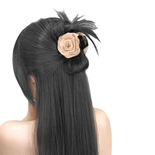 Rutschfeste Haarspange mit Rosenblüten, künstliche Haarklammer für Damen, chinesischer Stil, modisches Accessoire von Lerpwige