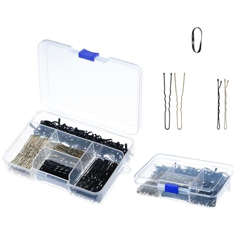 Seitliche Haarnadel-Kits inklusive Eisen-Haarnadel und elastischen Haarbändern für Frauen, verschiedene Frisuren, Flechtwerkzeug mit Box Seitliche Haarnadel-Kits inklusive Eisen-Haarnadel und elastischen Haarbändern für Frauen, verschiedene Frisuren, Flechtwerkzeug mit Box von Lerpwige